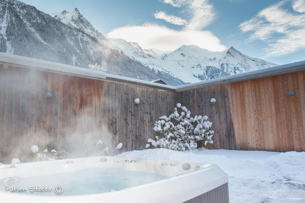 Apartment Au Bon Coin - Luxury Chamonix Hidden Haven, Mont Blanc View, Hot Tub And Garden Exterior foto